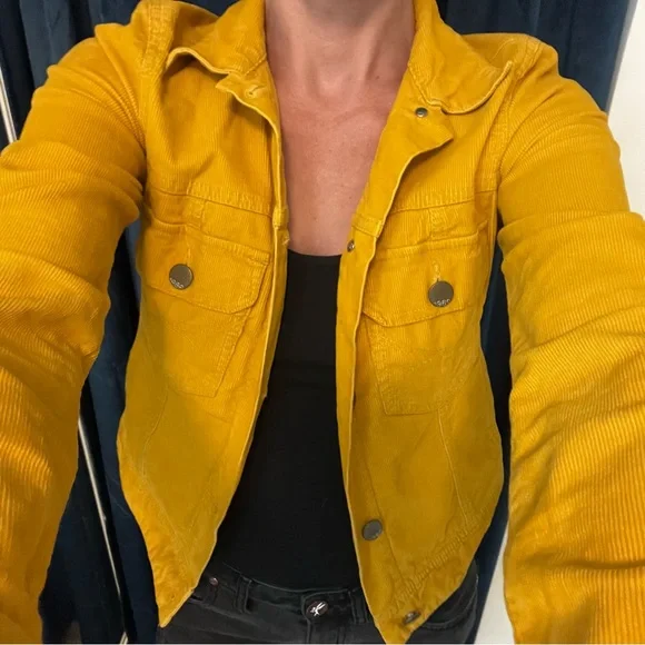 Classic GAP 1969 vintage Mustard Yellow Corduroy Jean Jacket - Picture 4 of 6